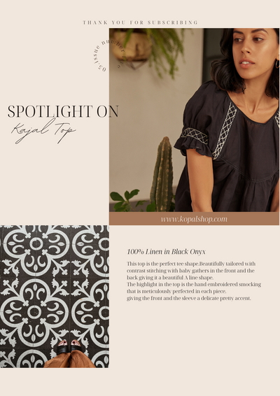 Spotlight on our Kajal Top