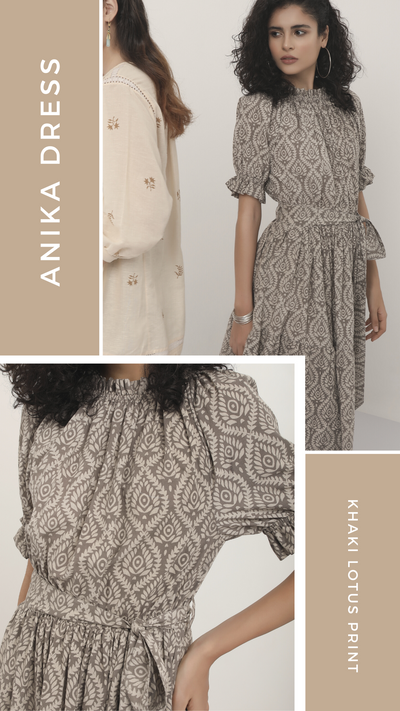My hand block printed Anika Dress
