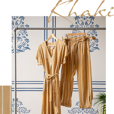 Khaki Bold Stripe