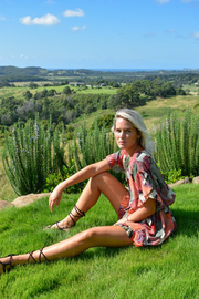 Zara Romper - Pelican Chiffon
