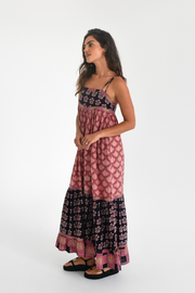 Anoo Dress - Multi Brick Print