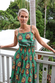 Lulu Dress - Parrot Sunflower