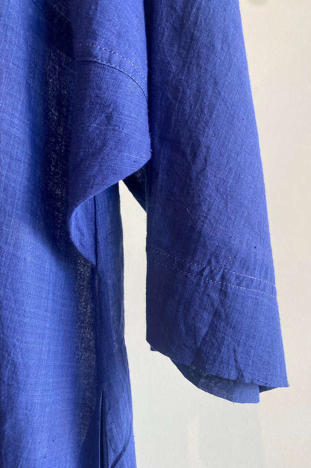 Ushma Kaftan - Bold Indigo Handspun Khadi