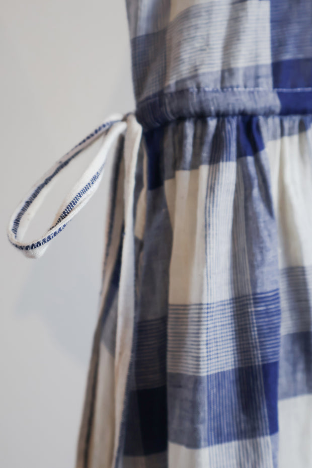 Sur Dress - Stripe Check Handspun Khadi
