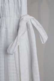 Heera Dress - White Jacquard Voile