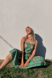 Lulu Dress - Parrot Sunflower