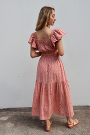 Kiara Dress - Rose Hand Block Print