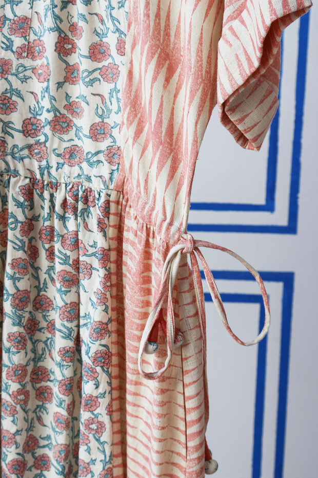 Sur Dress - Rose Handblock Print
