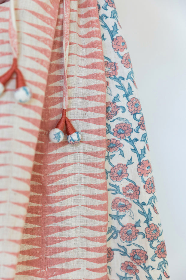 Sur Dress - Rose Handblock Print