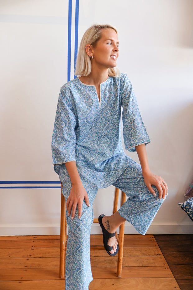Pyjama Set - Blue Print
