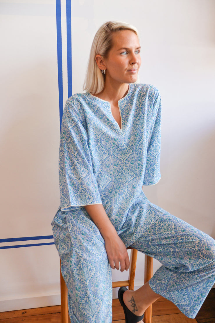 Pyjama Set - Blue Print