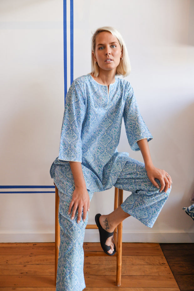 Pyjama Set - Blue Print