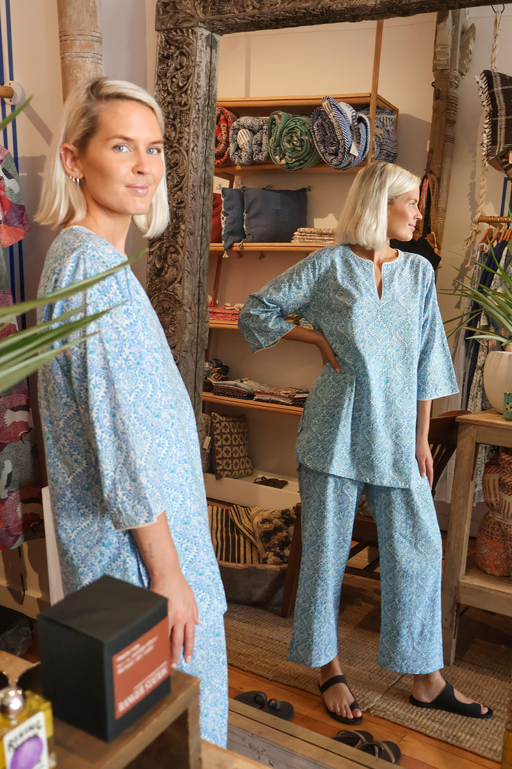 Pyjama Set - Blue Print