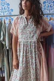 Sur Dress - Rose Handblock Print