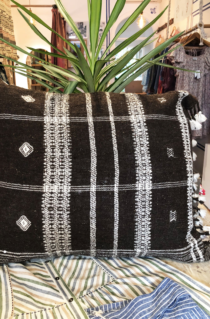 Wool Cushion - Brown Check