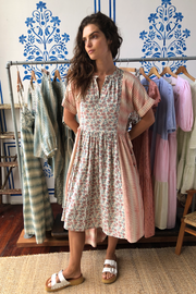 Sur Dress - Rose Handblock Print