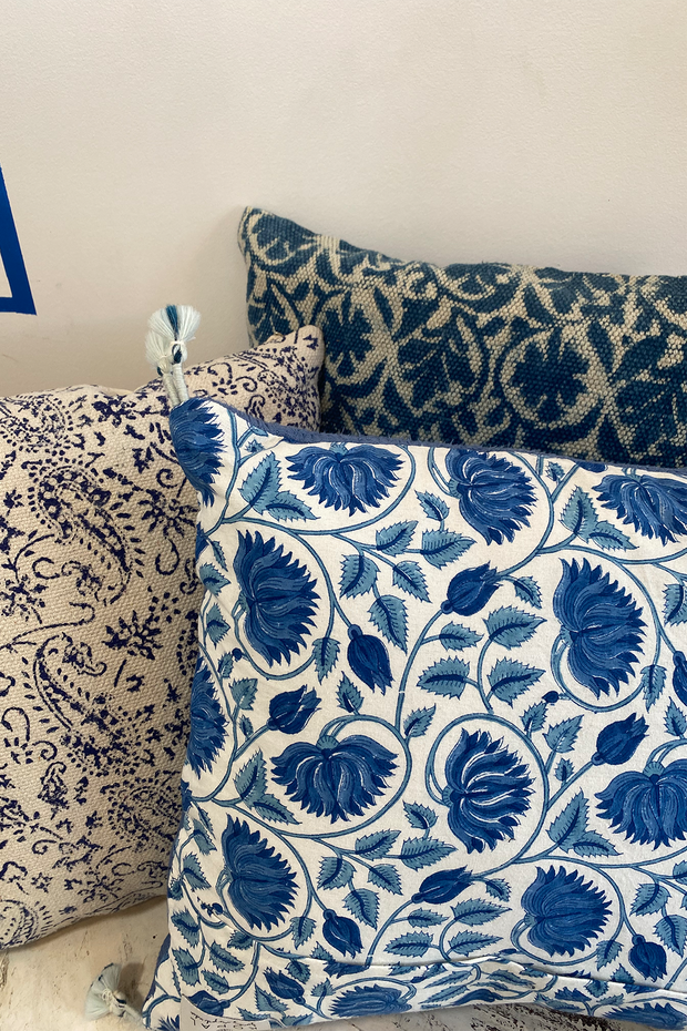 Block print Cushion - Vine Print