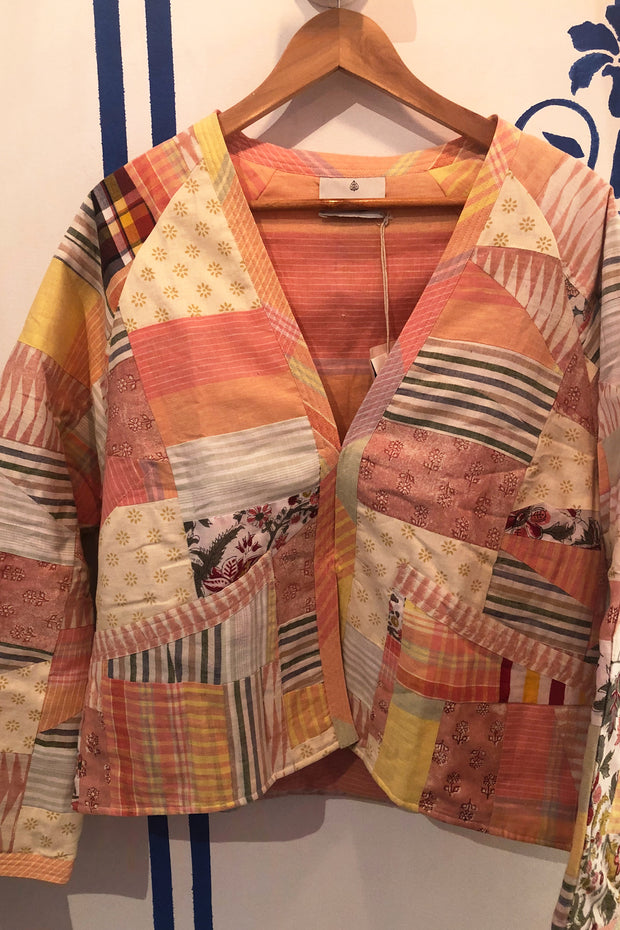 Upcycled Kantha Jacket - Peach