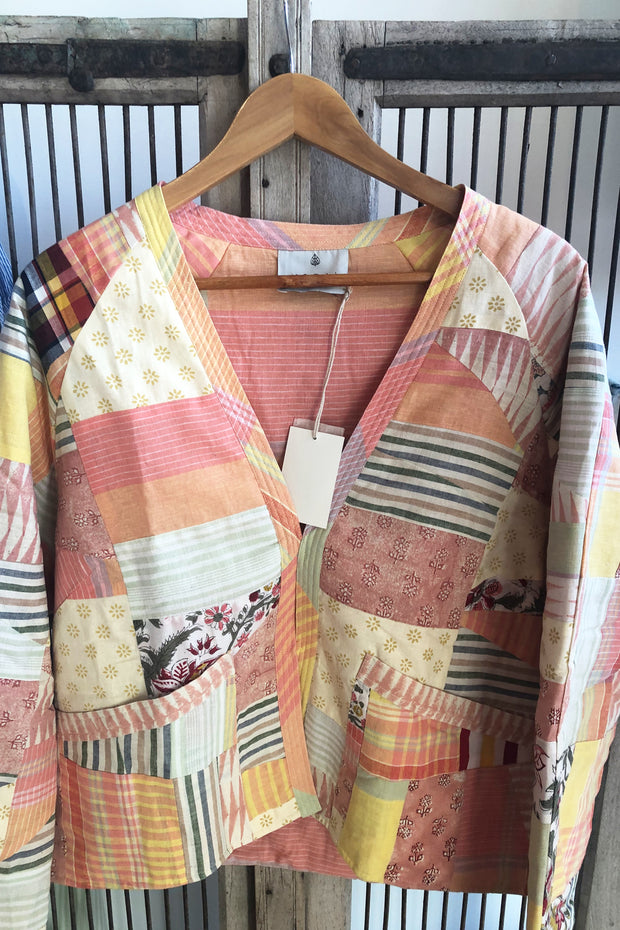 Upcycled Kantha Jacket - Peach