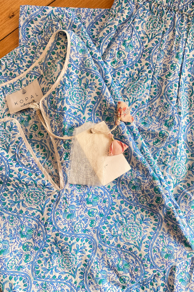 Pyjama Set - Blue Print