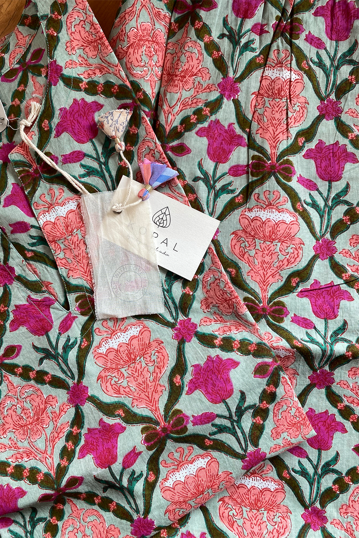 Pyjama Set - Green Overall Print