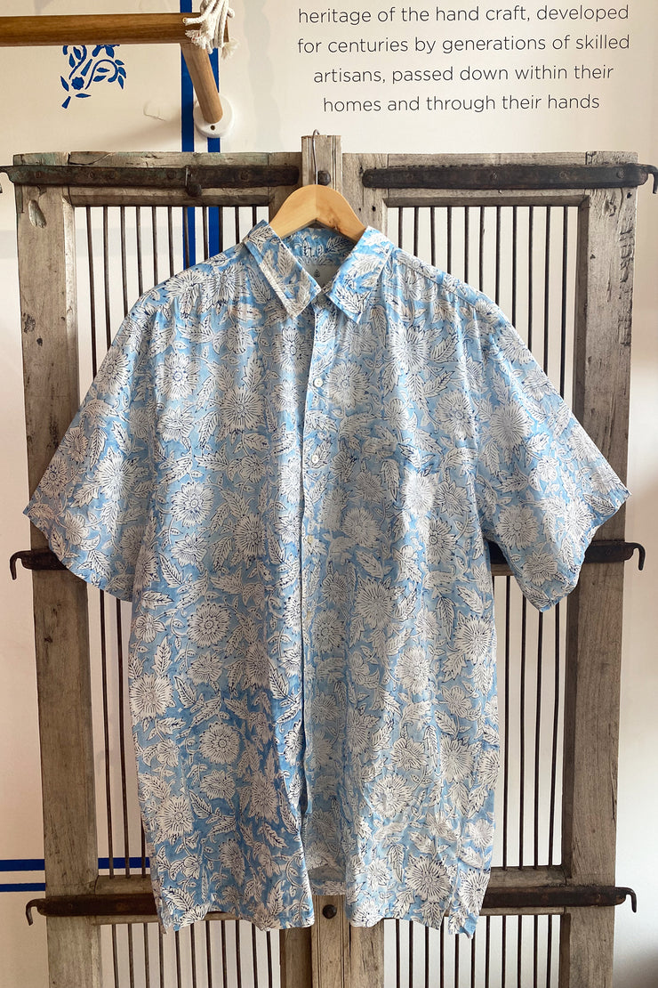 Cam Button Up Shirt - Mixed Print Organic Cotton