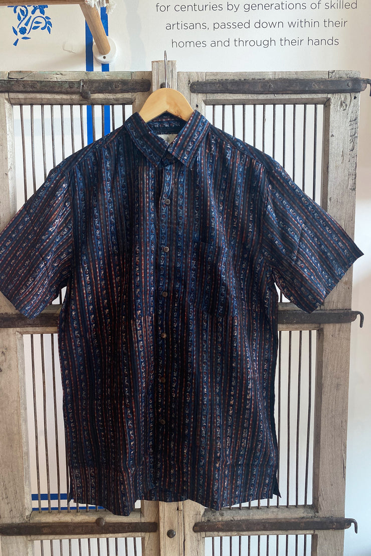 Cam Button Up Shirt - Mixed Print Organic Cotton