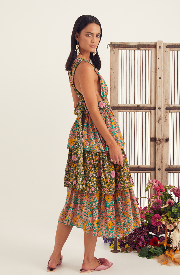 Chameli Dress - Victorian Print Combo