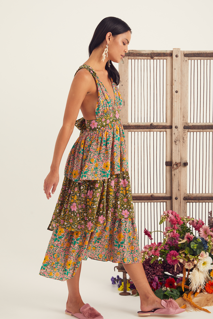 Chameli Dress - Victorian Print Combo