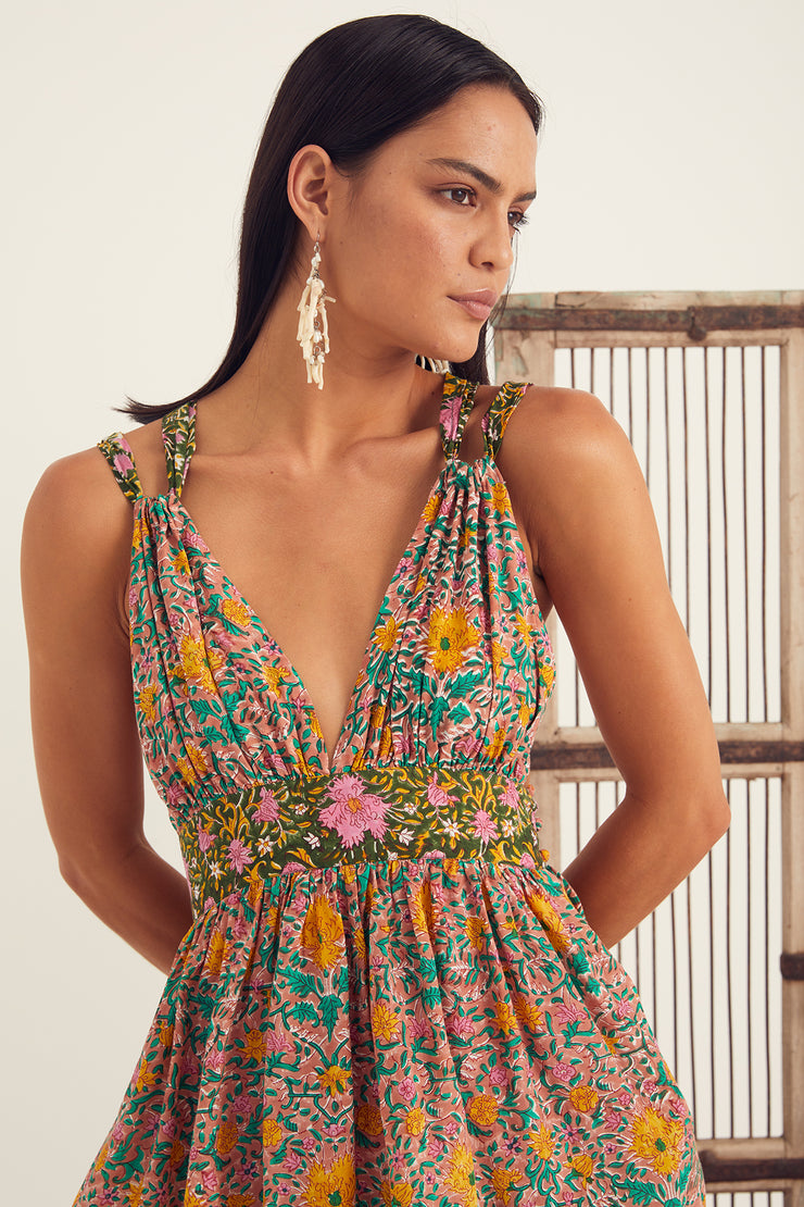 Chameli Dress - Victorian Print Combo