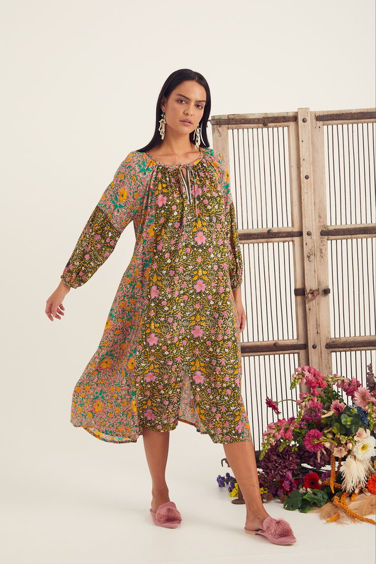 Tici Dress - Victorian Print Combo