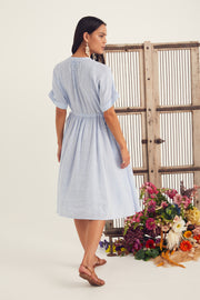 Sur Dress - Micro Linen Stripe