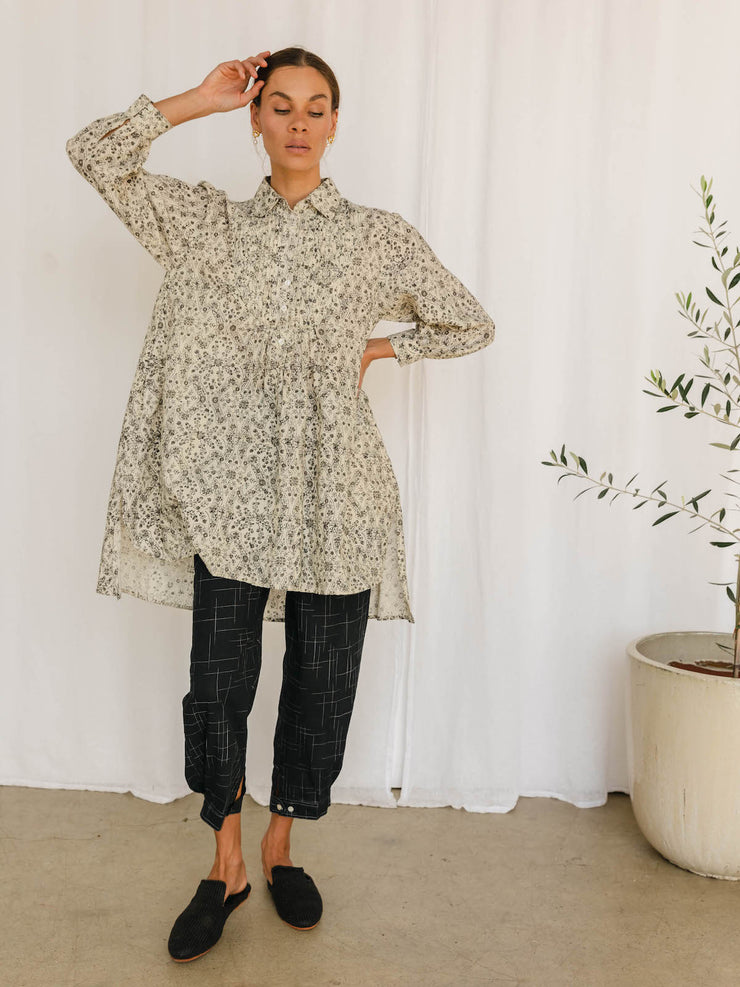 Dhoti Pant - Black Khadi