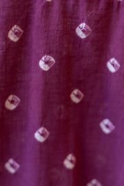 Khush Short - Magenta Flower Dot Shibori Combo