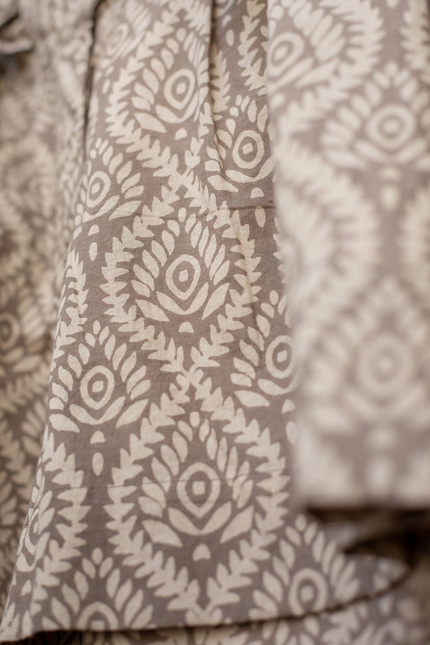 Rail Short - Khaki Lotus Print