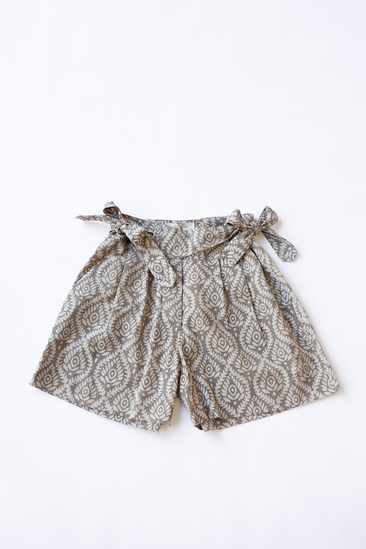Rail Short - Khaki Lotus Print