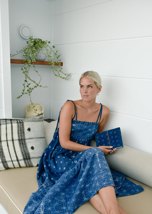 Wool Cushion - White Check