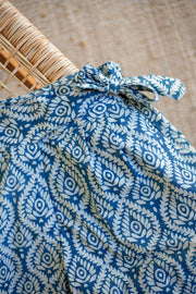 Rail Short - Blue Indigo Lotus Print