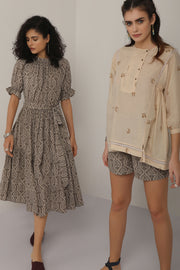 Rail Short - Khaki Lotus Print