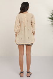 Rail Short - Khaki Lotus Print