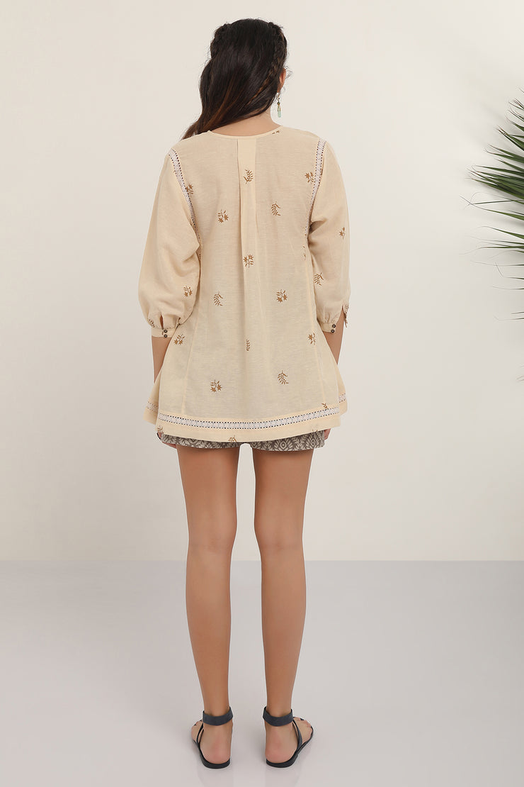 Rail Short - Khaki Lotus Print