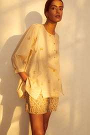 Rail Short - Khaki Lotus Print
